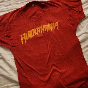 Vtg 1980s Hulkamania WWF Hulk Hogan Shirt - Size Large